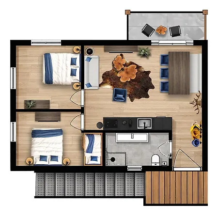 Stylish Loft With Mountain View Near The Afritz